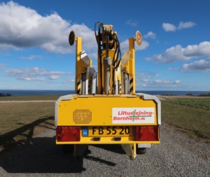 Liftudlejning Bornholm - Teleskoplift - lift - Omme MINI 12 lift - gratis transport - lav pris